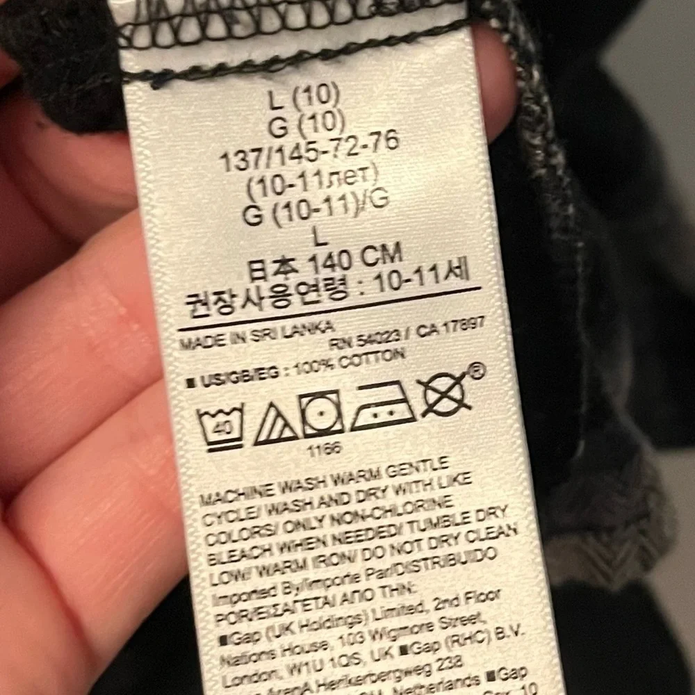 Gap Teen • Black White Plaid Flannel Button Down Shirt